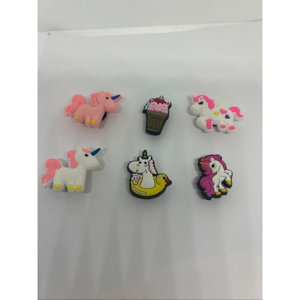 Set of 6 Unicorn Shoe Charms / Bag Charms – Cute Fun Accessories